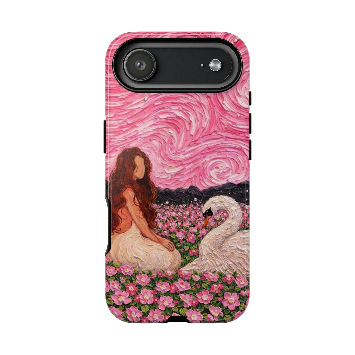 Serene Swan & Maiden Art Phone Case | Aesthetic Vintage Impressionist Tough Case