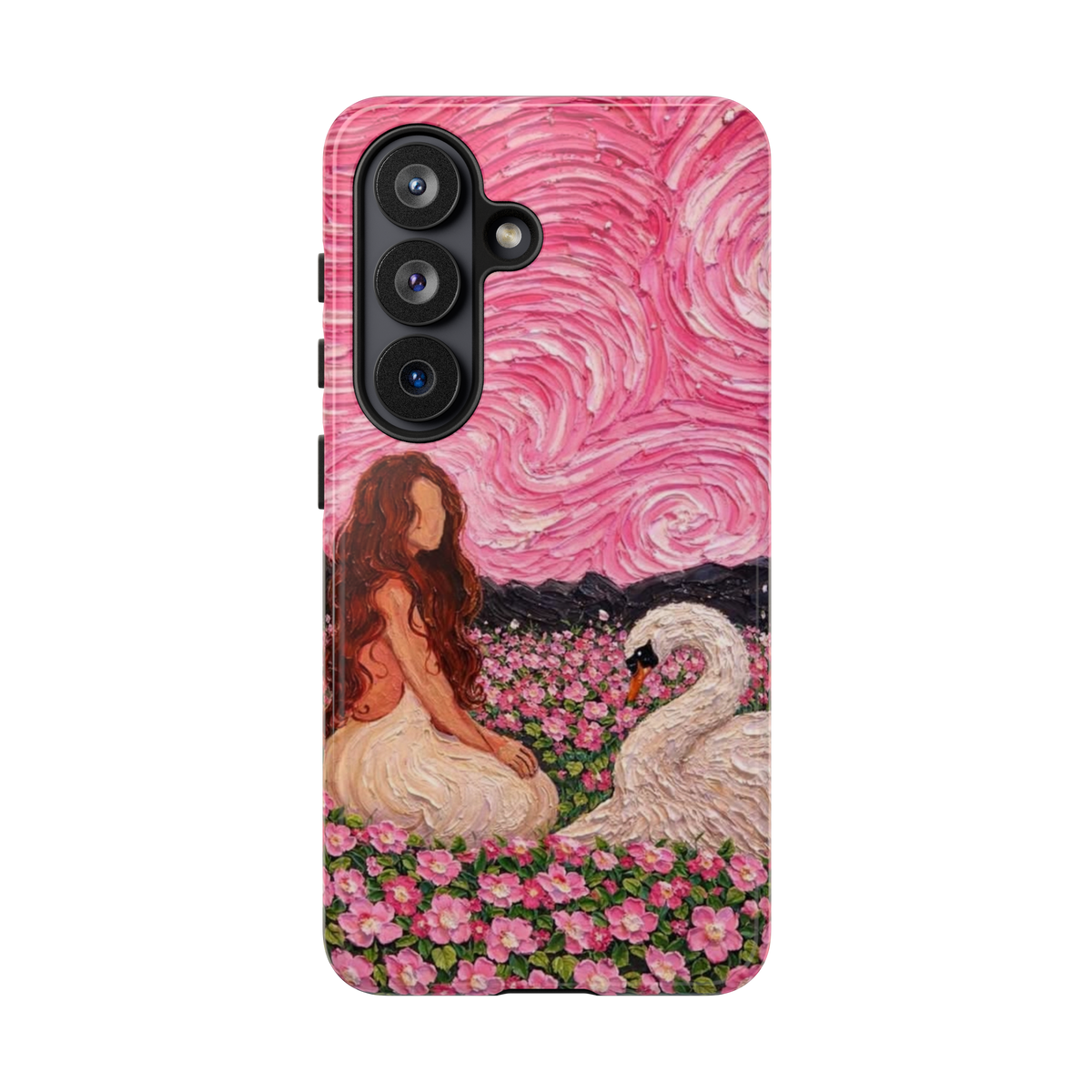 Serene Swan & Maiden Art Phone Case | Aesthetic Vintage Impressionist Tough Case