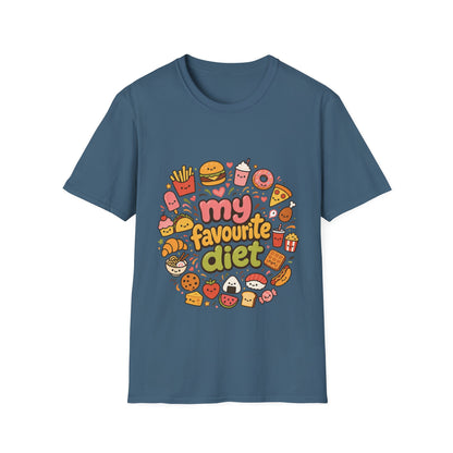 T-Shirt — "My Favourite Diet" Cute Junk Food Graphic Tee