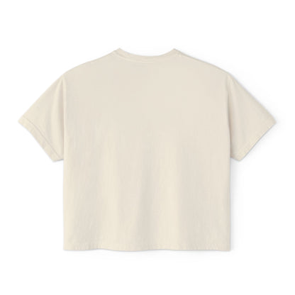 Minimal Line Art Profile Women's Boxy Tee