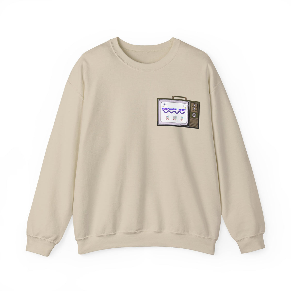 Viral Retro TV 'Now Playing Today' Crewneck Sweatshirt