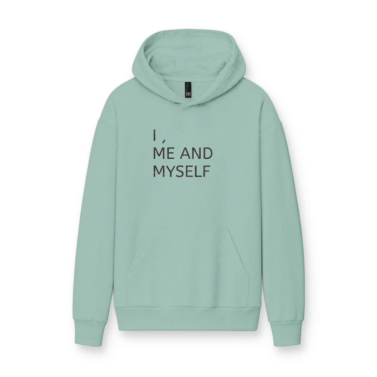 MINIMALIST| Hoodie — "I, Me and Myself" Minimalist White Fleece Hoodie