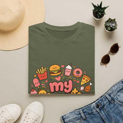 T-Shirt — "My Favourite Diet" Cute Junk Food Graphic Tee