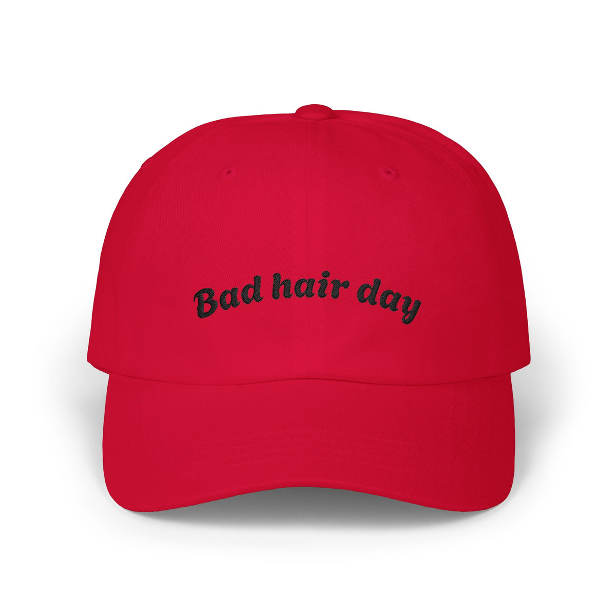 Dad Cap — "Bad Hair Day" Embroidered Cotton Baseball Hat