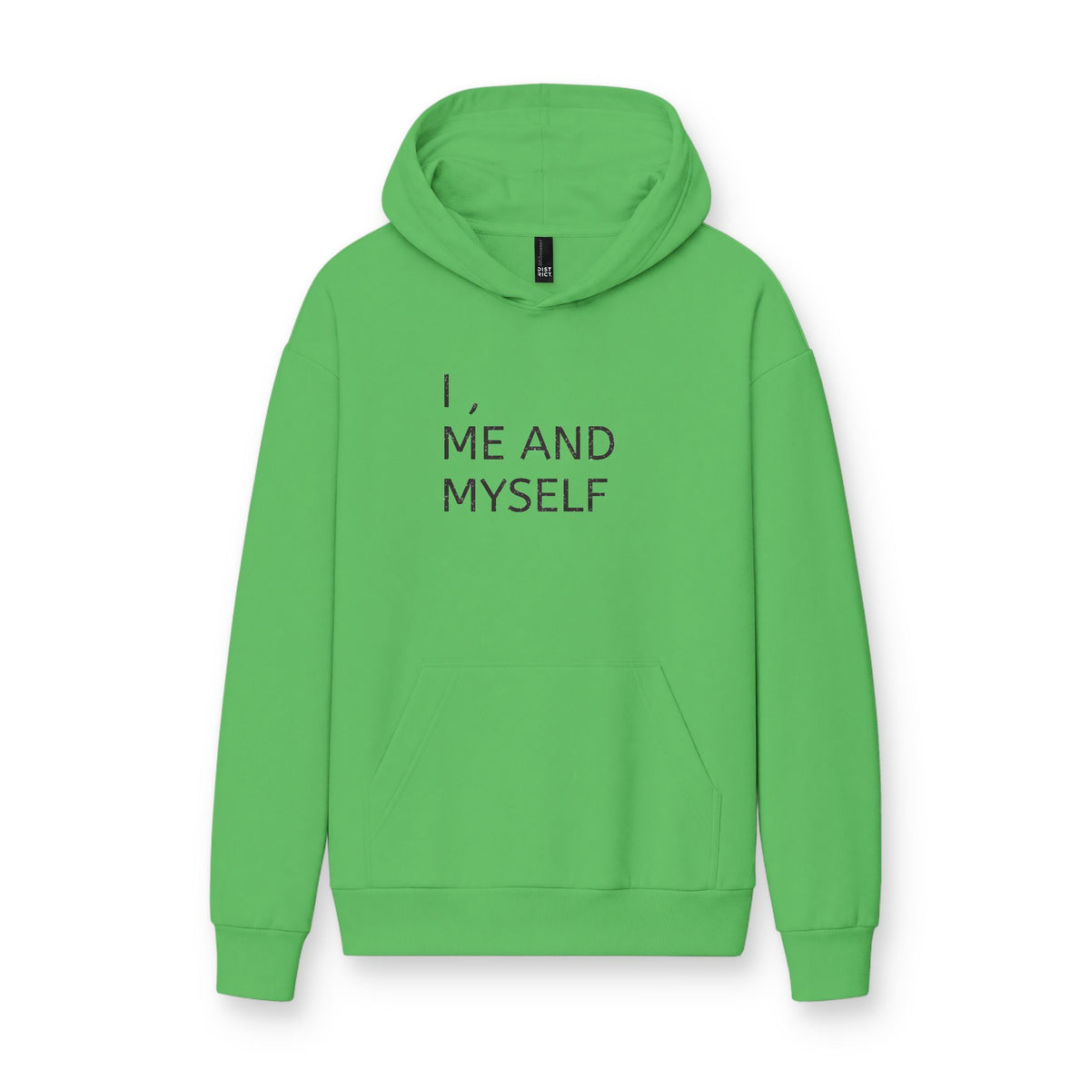 MINIMALIST| Hoodie — "I, Me and Myself" Minimalist White Fleece Hoodie