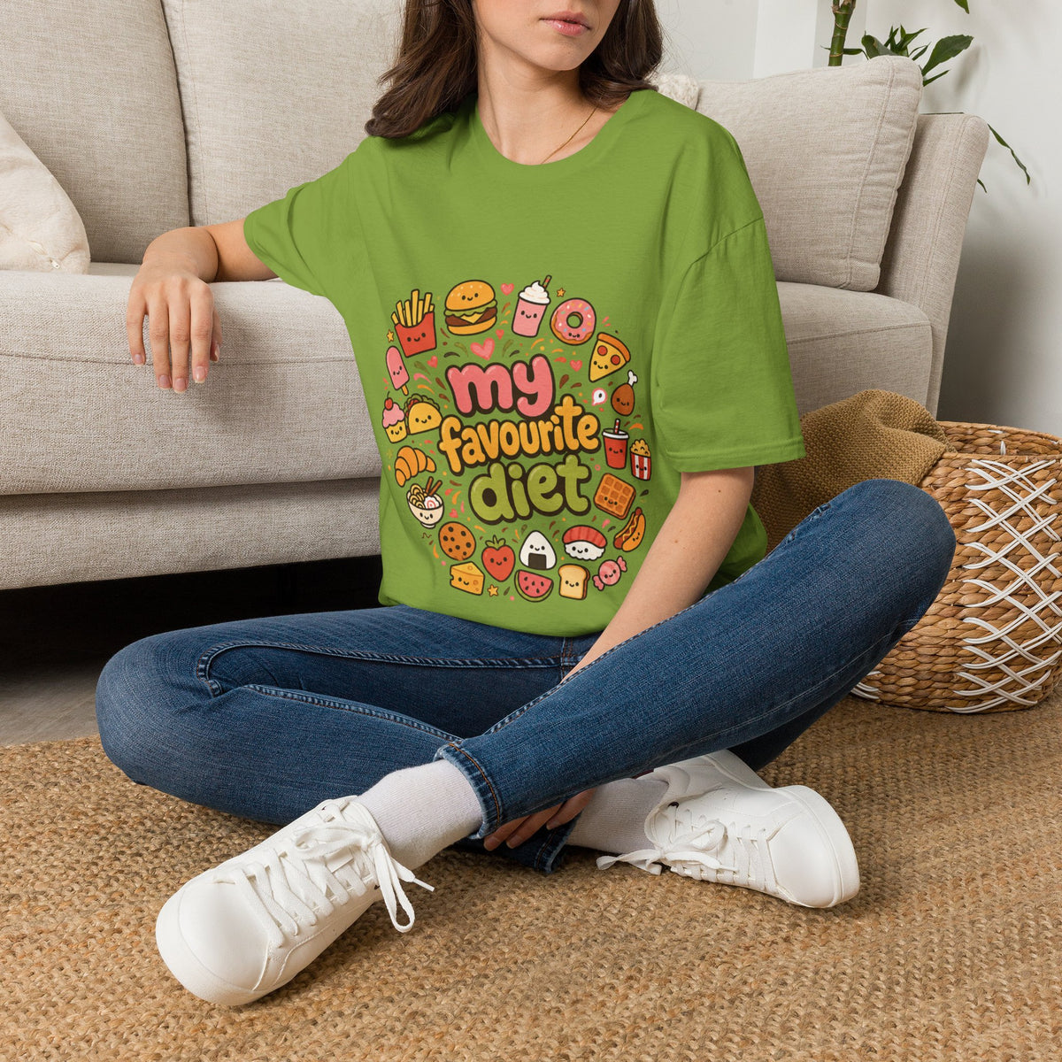 T-Shirt — "My Favourite Diet" Cute Junk Food Graphic Tee