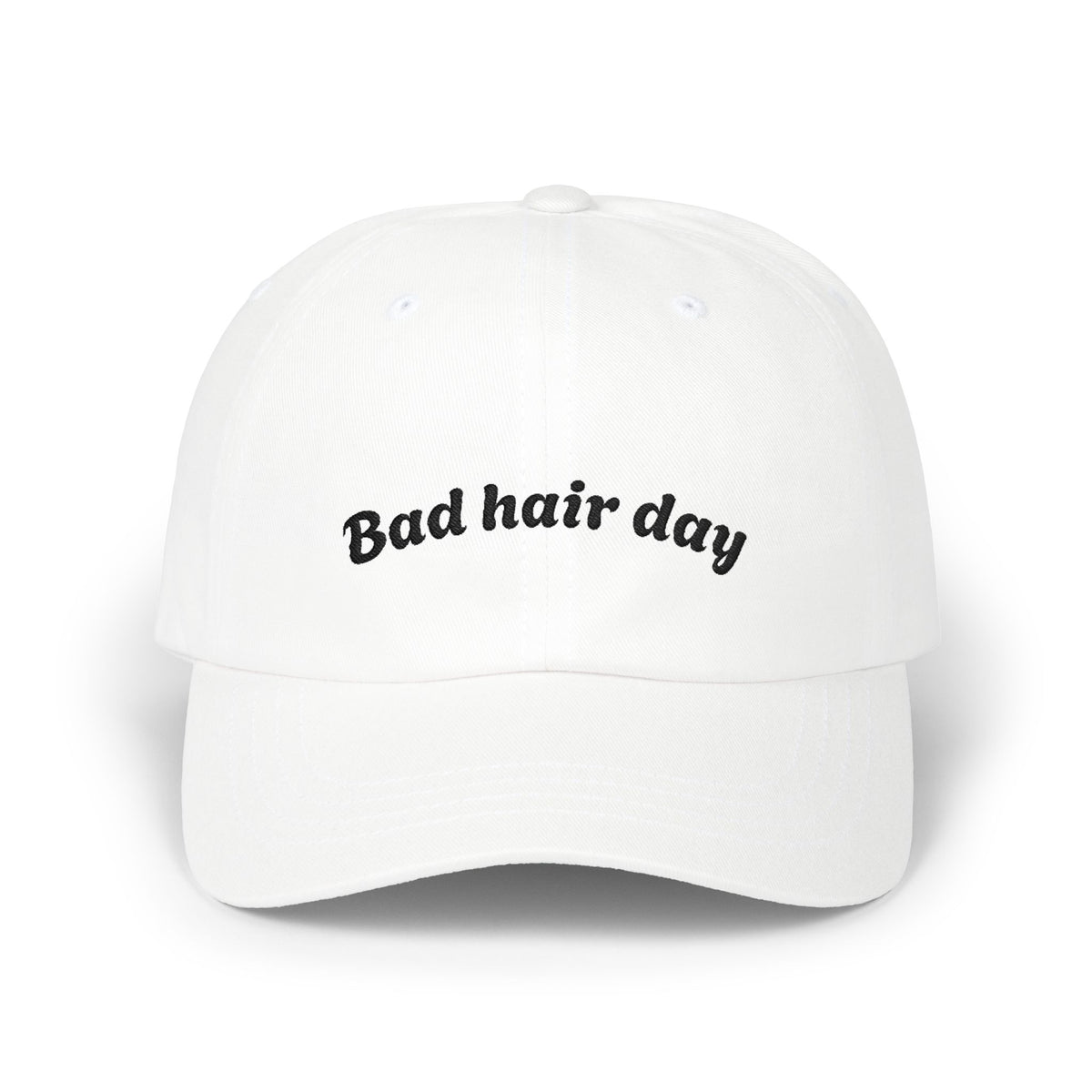 Dad Cap — "Bad Hair Day" Embroidered Cotton Baseball Hat