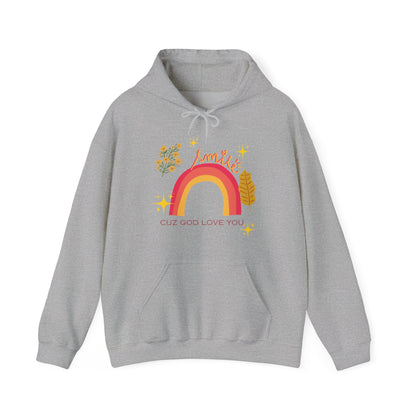 Copy of Vintage Rainbow 'Smile Cuz God Love You' Hoodie — Inspirational Christian Sweatshirt