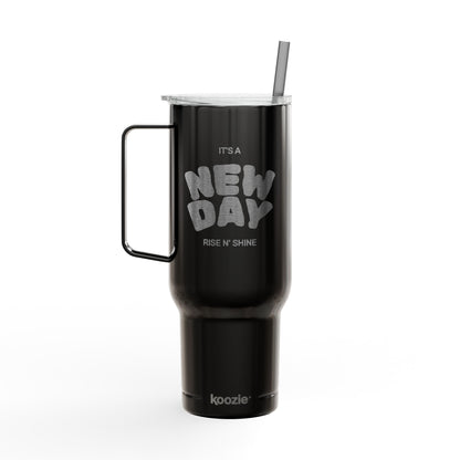MINIMALIST | Tumbler 40oz Insulated Tumbler - "It's a New Day" Engraved Travel Cup