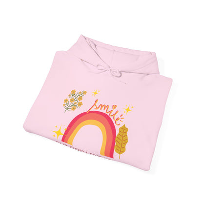 Copy of Vintage Rainbow 'Smile Cuz God Love You' Hoodie — Inspirational Christian Sweatshirt