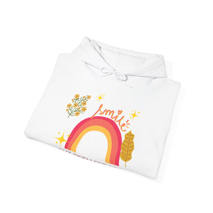 Copy of Vintage Rainbow 'Smile Cuz God Love You' Hoodie — Inspirational Christian Sweatshirt