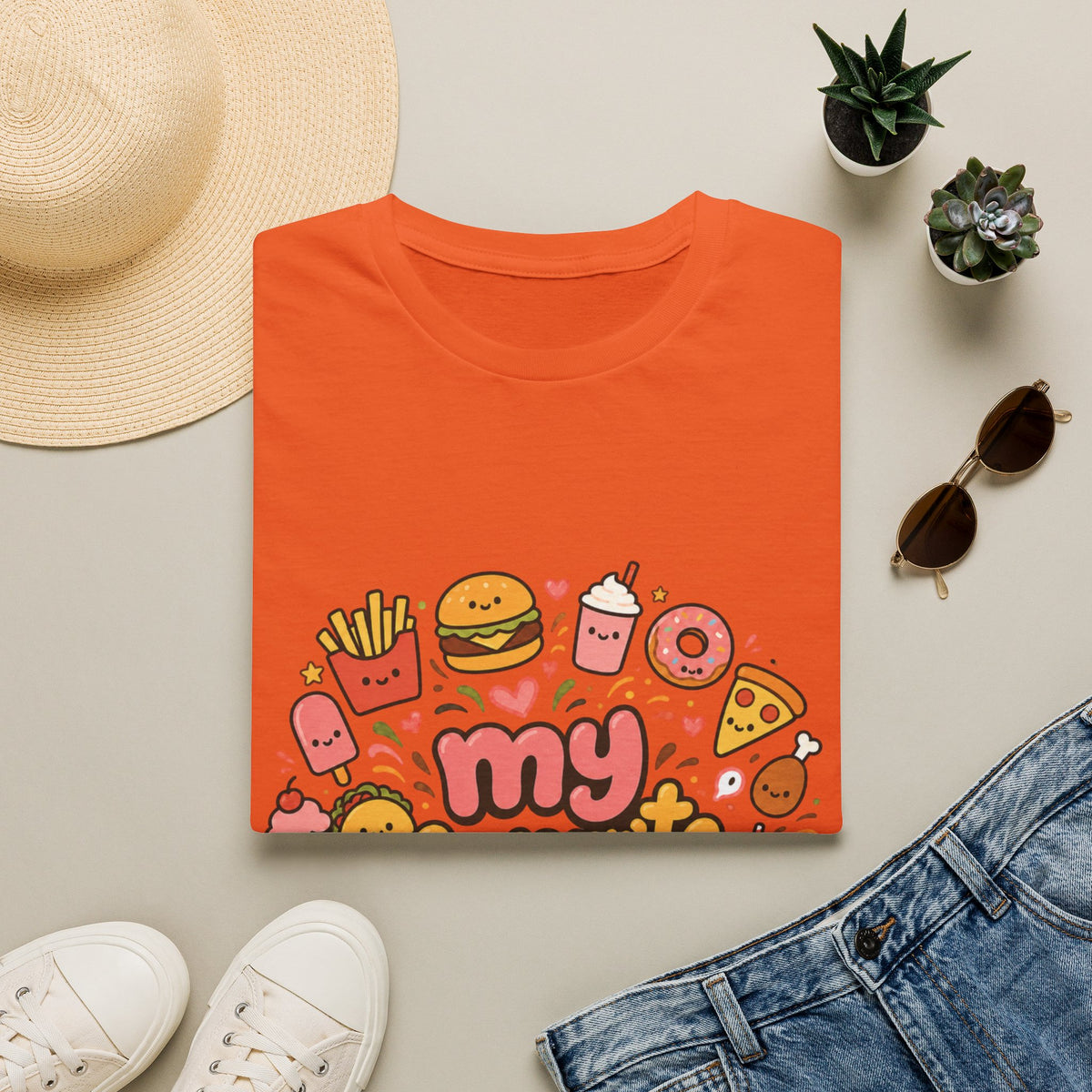 T-Shirt — "My Favourite Diet" Cute Junk Food Graphic Tee