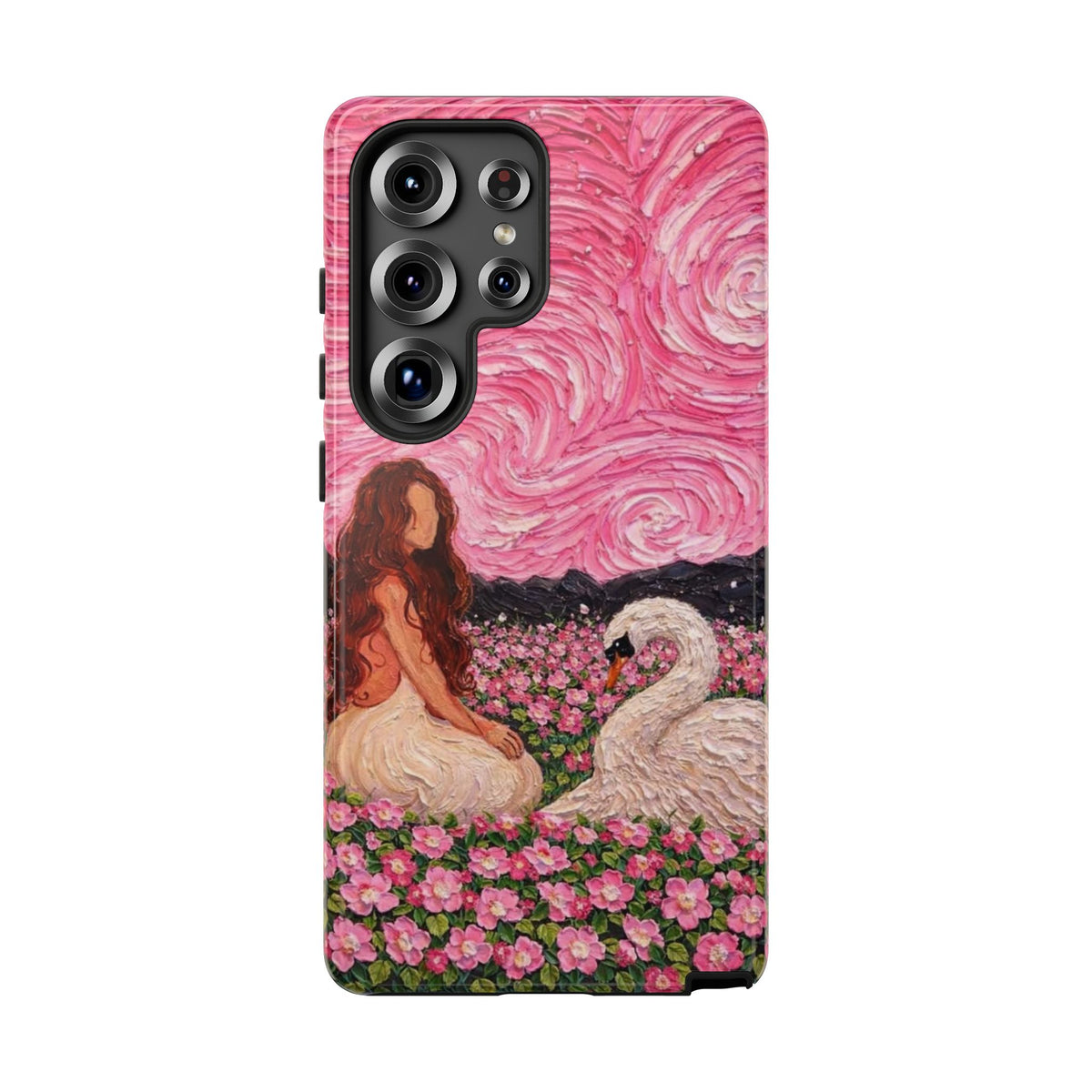 Serene Swan & Maiden Art Phone Case | Aesthetic Vintage Impressionist Tough Case