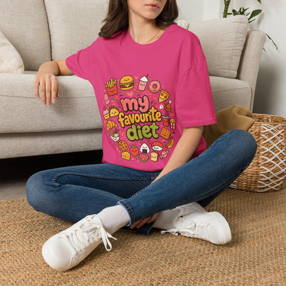 T-Shirt — "My Favourite Diet" Cute Junk Food Graphic Tee