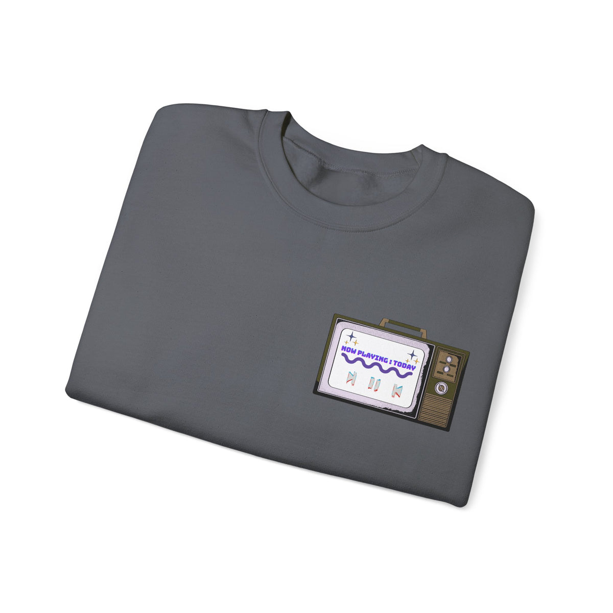 Viral Retro TV 'Now Playing Today' Crewneck Sweatshirt
