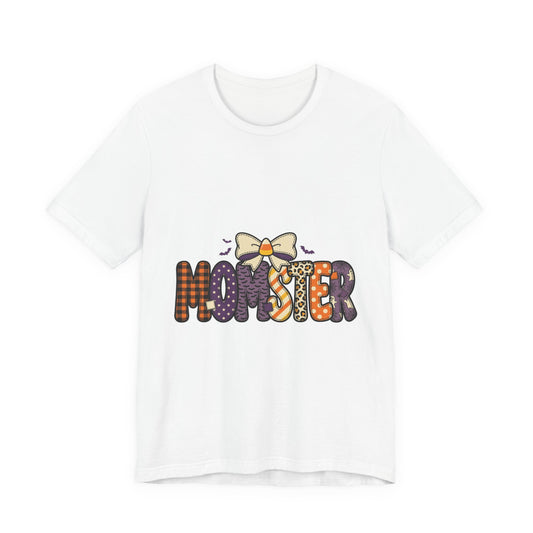 Momster Halloween Tee | Momster Graphic T-Shirt, Spooky Purple Orange