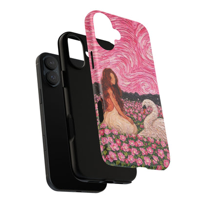 Serene Swan & Maiden Art Phone Case | Aesthetic Vintage Impressionist Tough Case