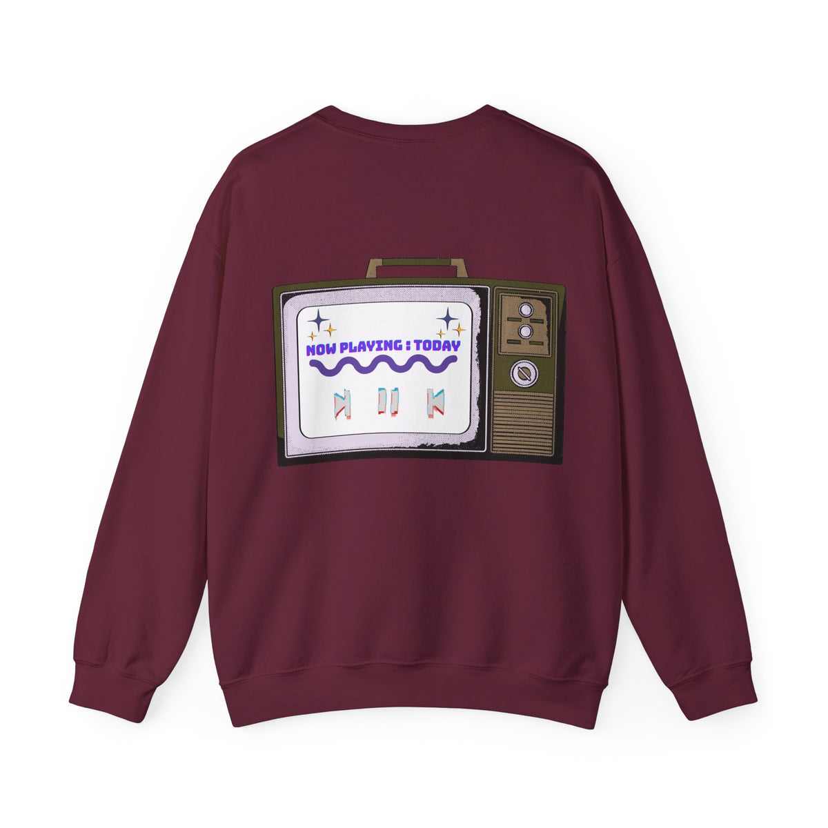 Viral Retro TV 'Now Playing Today' Crewneck Sweatshirt