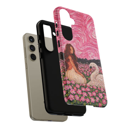 Serene Swan & Maiden Art Phone Case | Aesthetic Vintage Impressionist Tough Case