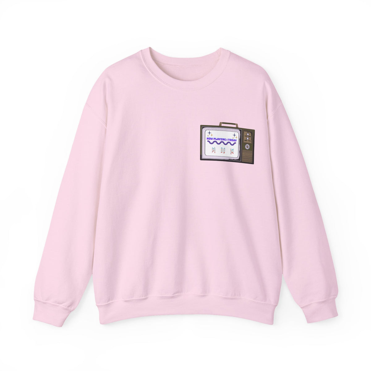 Viral Retro TV 'Now Playing Today' Crewneck Sweatshirt
