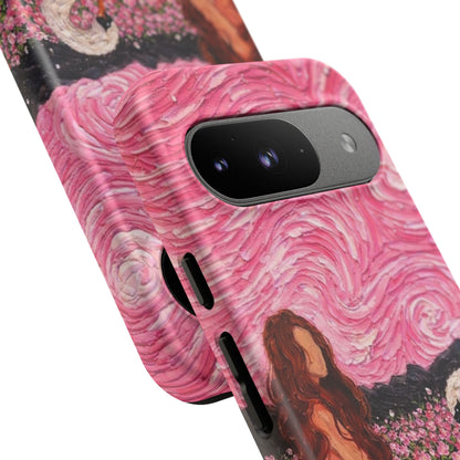 Serene Swan & Maiden Art Phone Case | Aesthetic Vintage Impressionist Tough Case