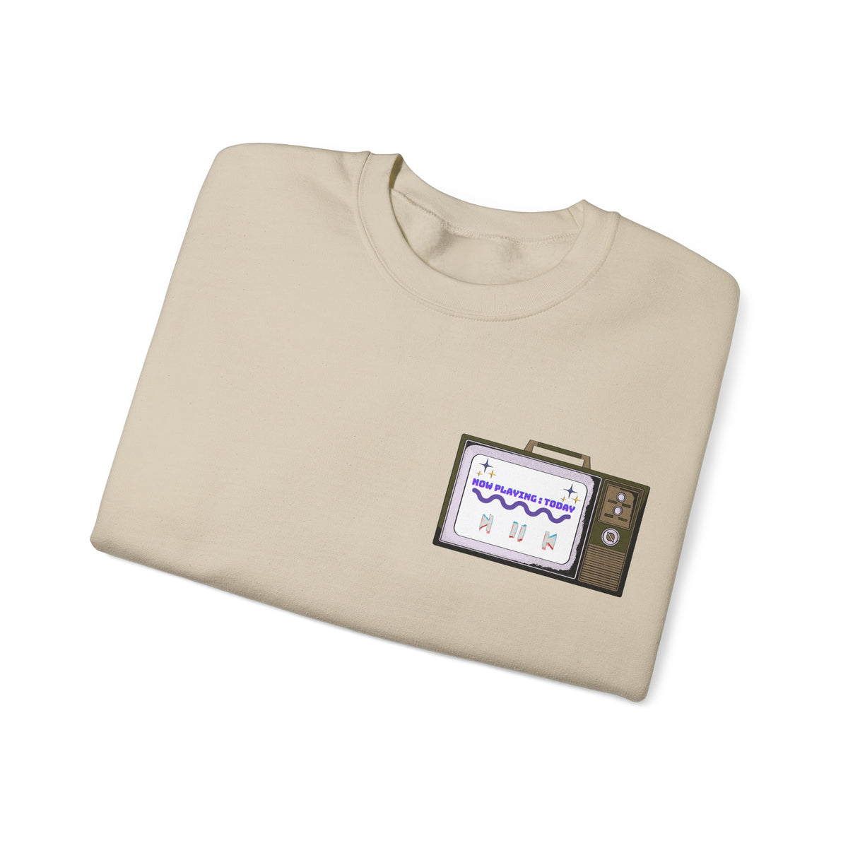 Viral Retro TV 'Now Playing Today' Crewneck Sweatshirt