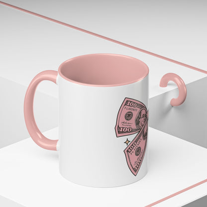 Coquette Pink Money Bow Ceramic Accent Mug 11oz