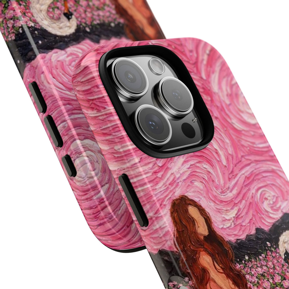 Serene Swan & Maiden Art Phone Case | Aesthetic Vintage Impressionist Tough Case