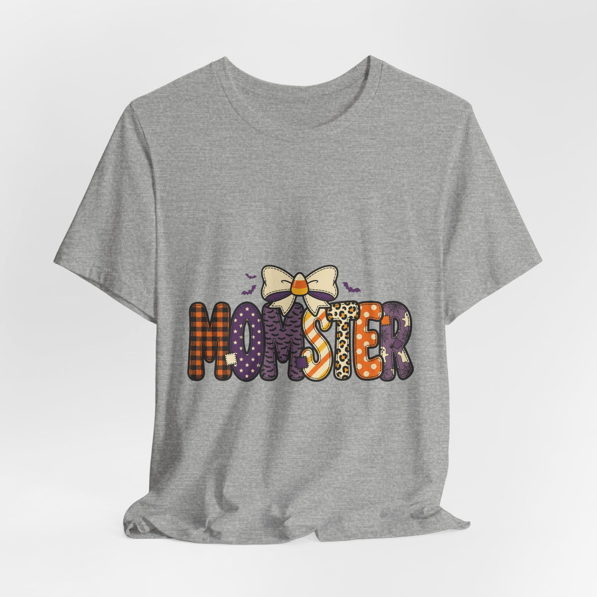 Momster Halloween Tee | Momster Graphic T-Shirt, Spooky Purple Orange