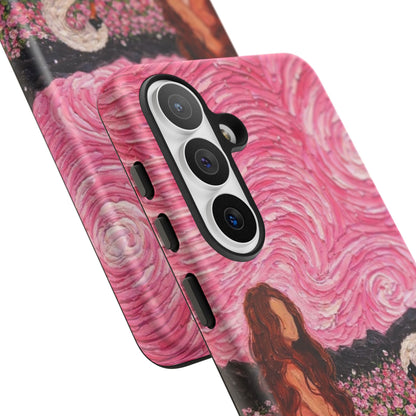 Serene Swan & Maiden Art Phone Case | Aesthetic Vintage Impressionist Tough Case