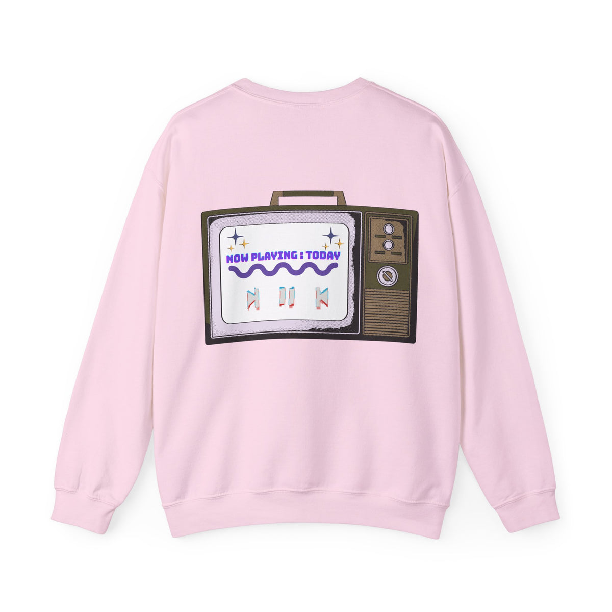 Viral Retro TV 'Now Playing Today' Crewneck Sweatshirt