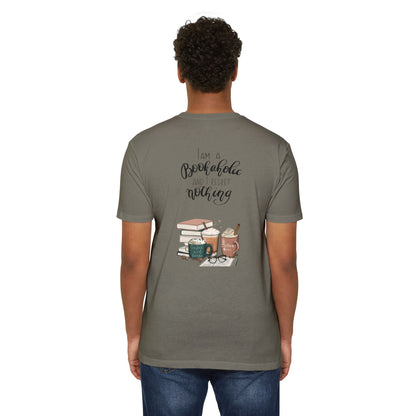MINIMALIST|Bookaholic T-Shirt — "I am a Bookaholic and Regret Nothing" Illustrated Reading Tee