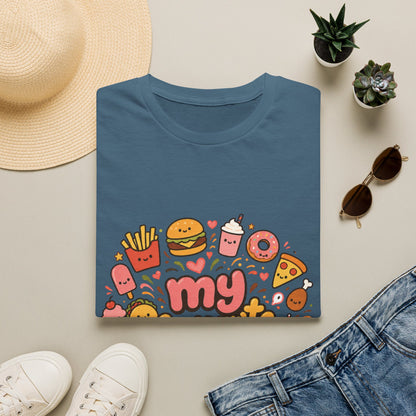 T-Shirt — "My Favourite Diet" Cute Junk Food Graphic Tee