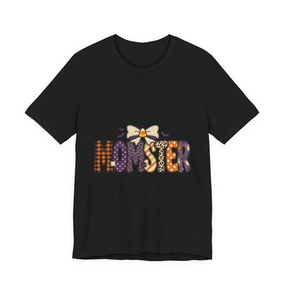 Momster Halloween Tee | Momster Graphic T-Shirt, Spooky Purple Orange