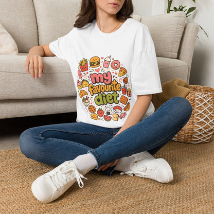 T-Shirt — "My Favourite Diet" Cute Junk Food Graphic Tee
