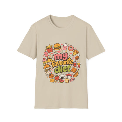 T-Shirt — "My Favourite Diet" Cute Junk Food Graphic Tee