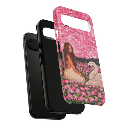 Serene Swan & Maiden Art Phone Case | Aesthetic Vintage Impressionist Tough Case