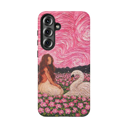 Serene Swan & Maiden Art Phone Case | Aesthetic Vintage Impressionist Tough Case