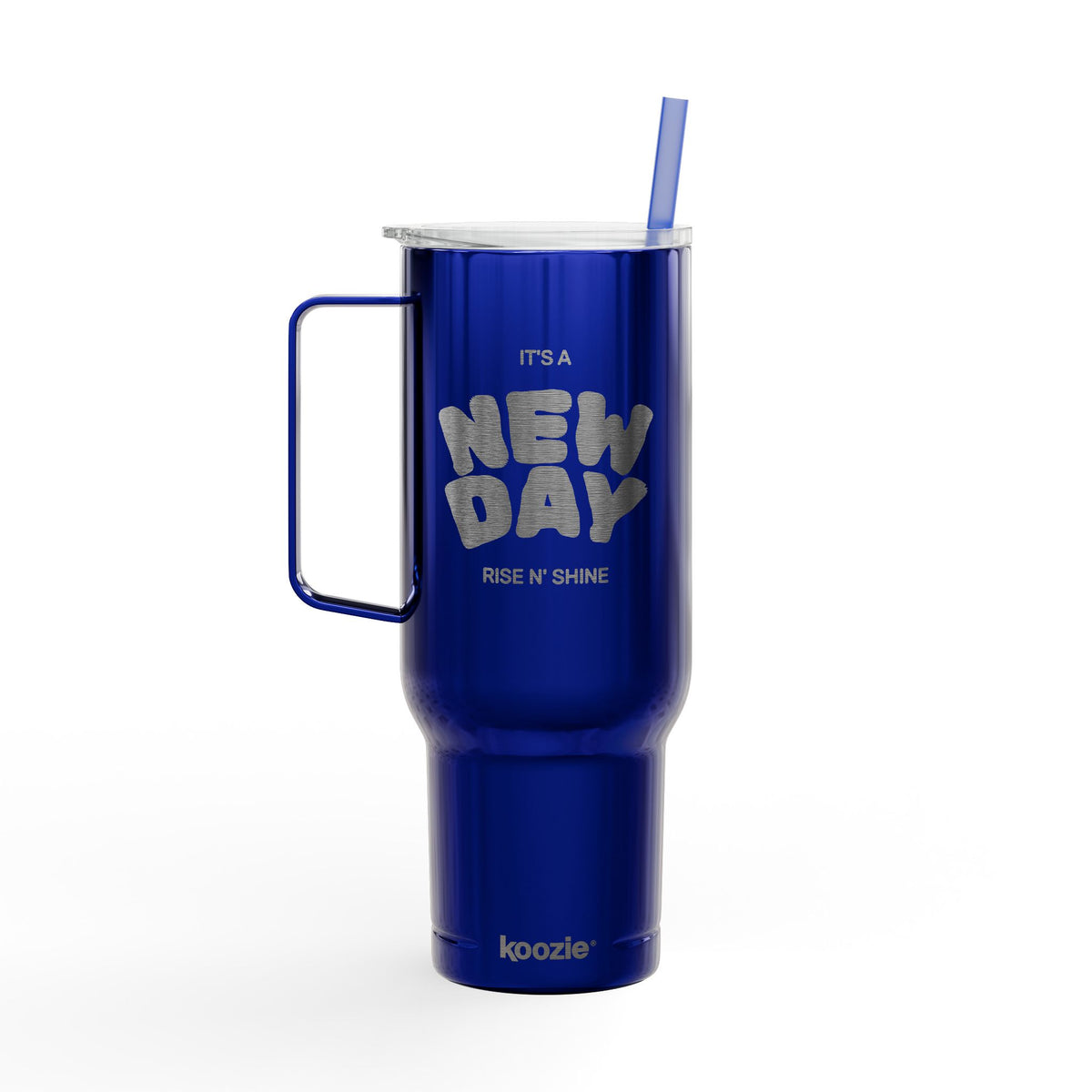 MINIMALIST | Tumbler 40oz Insulated Tumbler - "It's a New Day" Engraved Travel Cup