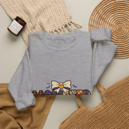Momster Halloween Crewneck Sweatshirt | spooky mom, purple orange