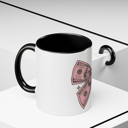 Coquette Pink Money Bow Ceramic Accent Mug 11oz