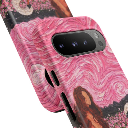Serene Swan & Maiden Art Phone Case | Aesthetic Vintage Impressionist Tough Case
