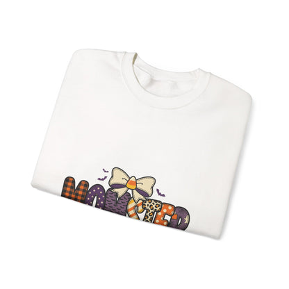 Momster Halloween Crewneck Sweatshirt | spooky mom, purple orange