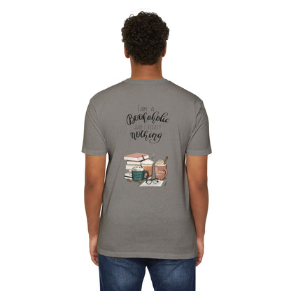 MINIMALIST|Bookaholic T-Shirt — "I am a Bookaholic and Regret Nothing" Illustrated Reading Tee