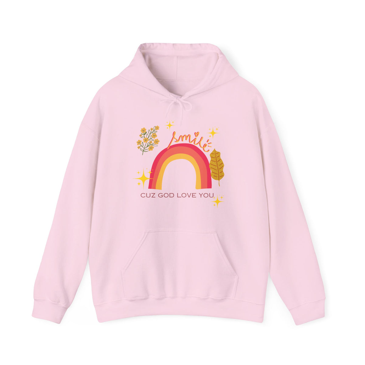 Copy of Vintage Rainbow 'Smile Cuz God Love You' Hoodie — Inspirational Christian Sweatshirt