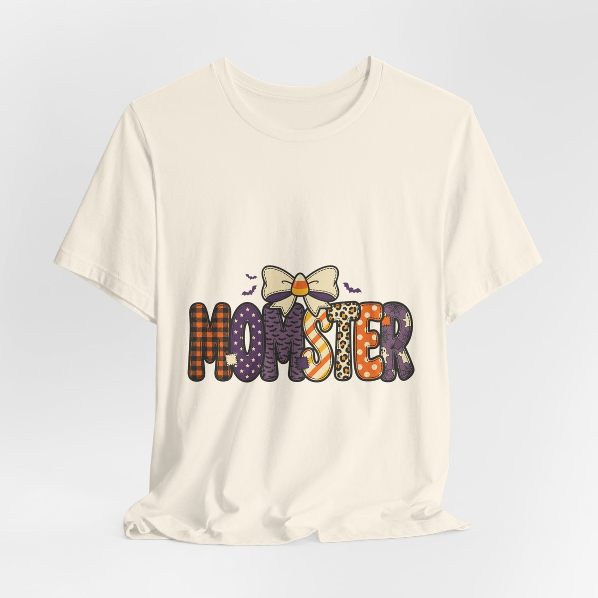 Momster Halloween Tee | Momster Graphic T-Shirt, Spooky Purple Orange