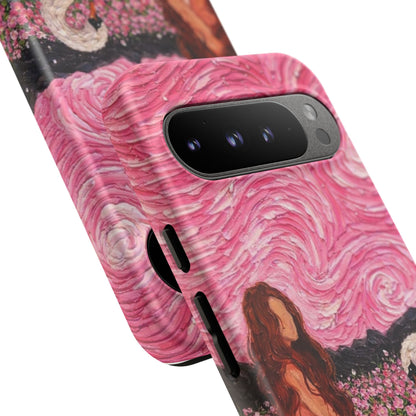 Serene Swan & Maiden Art Phone Case | Aesthetic Vintage Impressionist Tough Case