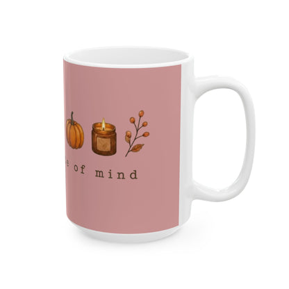Aesthetic&MINIMALIST |Autumn State of Mind Mug — Cozy Fall Coffee Cup (11oz & 15oz)