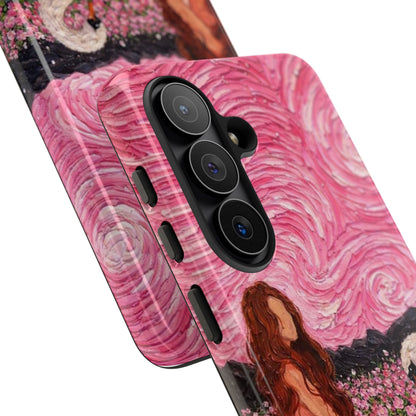 Serene Swan & Maiden Art Phone Case | Aesthetic Vintage Impressionist Tough Case