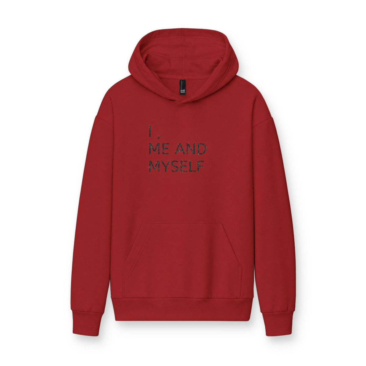 MINIMALIST| Hoodie — "I, Me and Myself" Minimalist White Fleece Hoodie